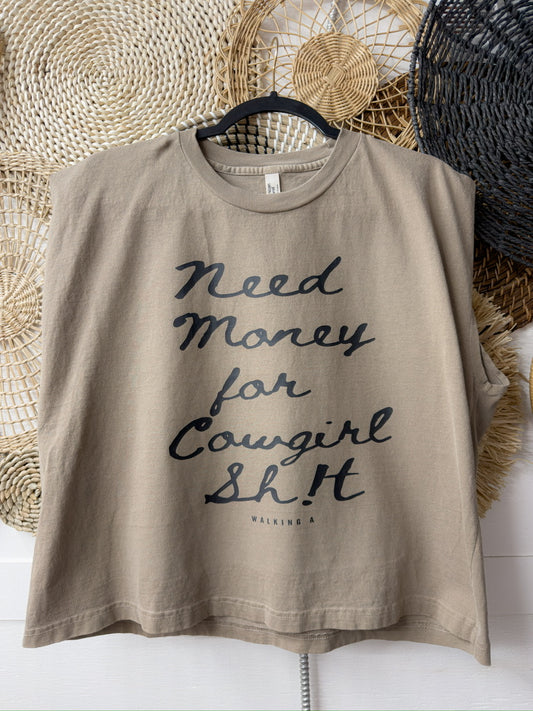NEED $$ CGIRL ISH: BROWN MUSCLE TANK