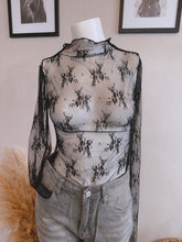 Load image into Gallery viewer, GOING OUT LACE TOP: BLACK
