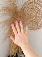 Load image into Gallery viewer, RYNLEE CRYSTAL HEART RING SZ 7
