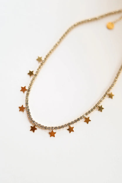 JULIETTA STAR CHARM TENNIS NECKLACE
