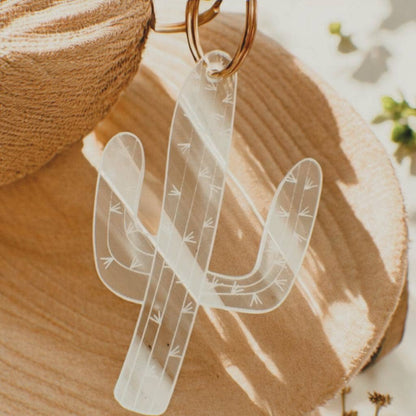 Cactus Keychain: Silver