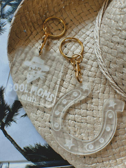 Lucky Horseshoe Keychain: Silver