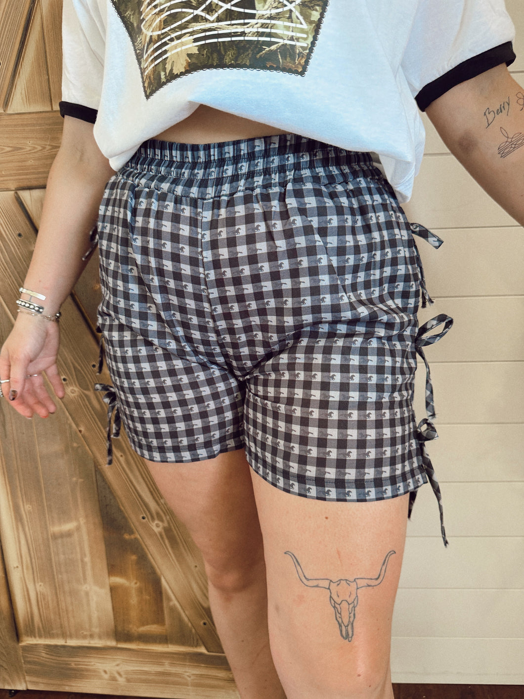 THE GINGAM GALLUP SHORTS