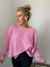 Load image into Gallery viewer, PINK SKIES WAFFLE TOP
