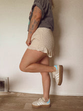 Load image into Gallery viewer, THE RUFFLE HEM SHORTS: IVORY
