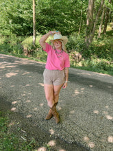 Load image into Gallery viewer, COWGIRL LOUNGE SHORTS: TAUPE
