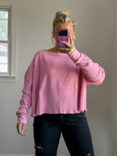 Load image into Gallery viewer, PINK SKIES WAFFLE TOP
