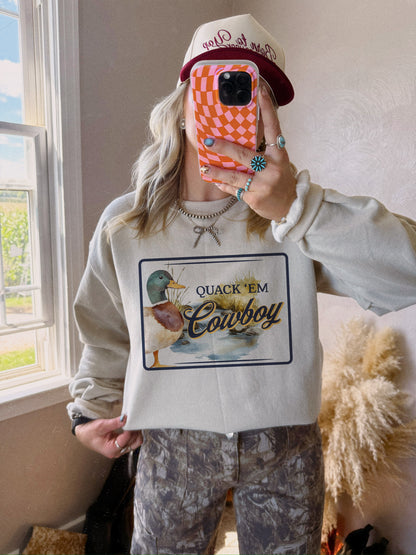 QUACK 'EM, COWBOY
